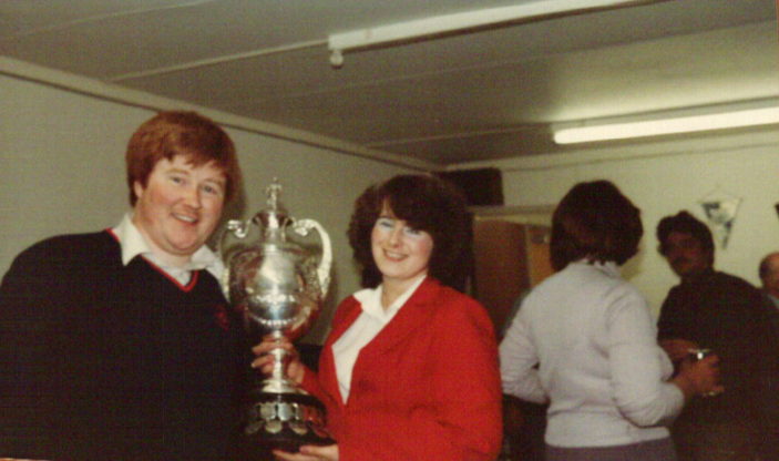 Keith and Jackie Burners with the UCL Cup